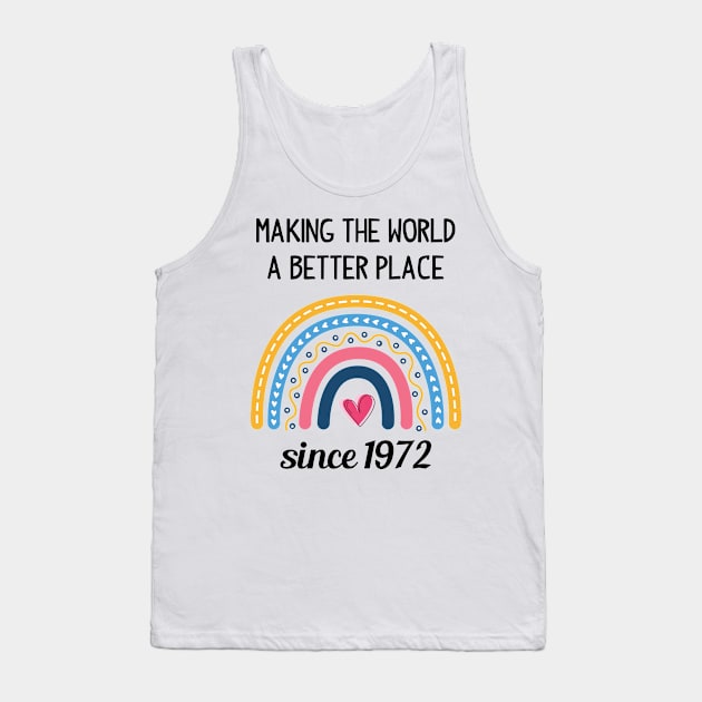 Making The World Better Since 1972 Tank Top by Zaaa Amut Amut Indonesia Zaaaa